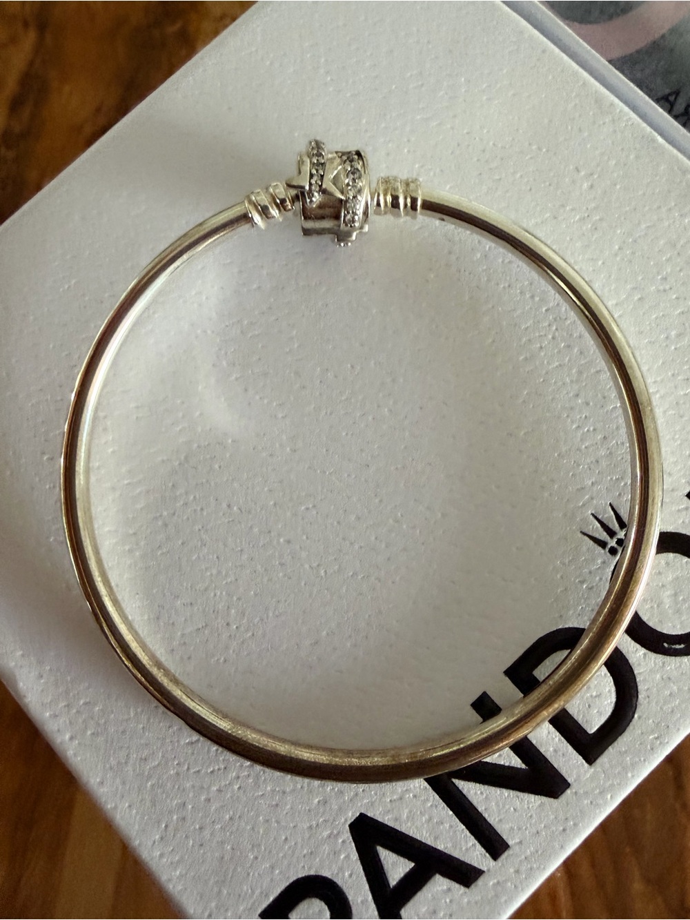 Pandora Silver Shooting Star Clasp Bangle